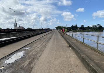 Minister of Justice/Attorney General , Cllr. N. Oswald Tweh , Inspects Road Condition Within The Western Cluster Mines Limited Concession Area in Bomi County as part of a Special Presidential Mandate.  Over the weekend,the Minister of Justice/Attorney General, Cllr. N. Oswald Tweh led a delegation comprising of representatives from the Ministries of Public Works and Mines and Energy to Tubmanburg, Bomi County .  The Attorney General and Team inspected road works from the St Paul Bridge to Tubmanburg, Bomi C